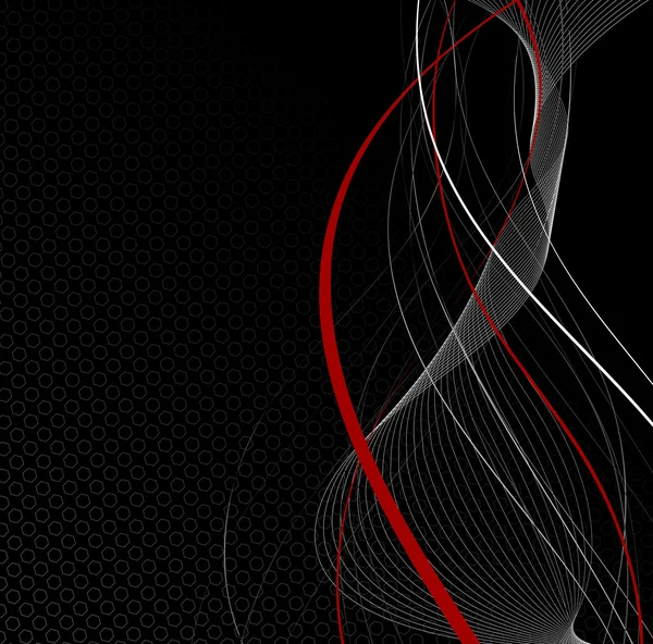 Svarta och röda abstrakt bakgrund sammansättning — Stock vektor