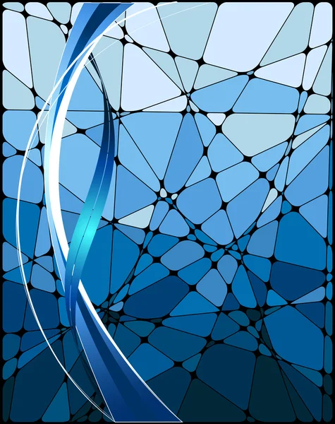 Blaue Fantasie abstrakter Hintergrund - Vektorillustration — Stockvektor