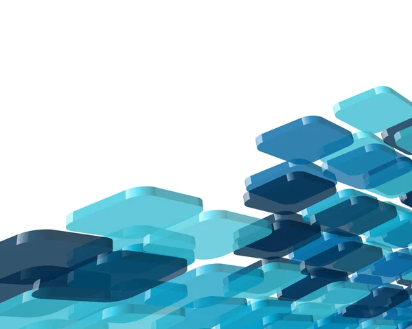 Composición azul transparente abstracta — Vector de stock