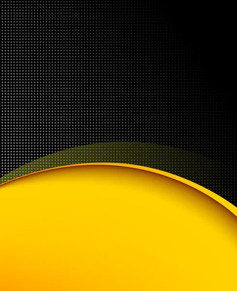 Zwarte en gele achtergrond samenstelling — Stockvector