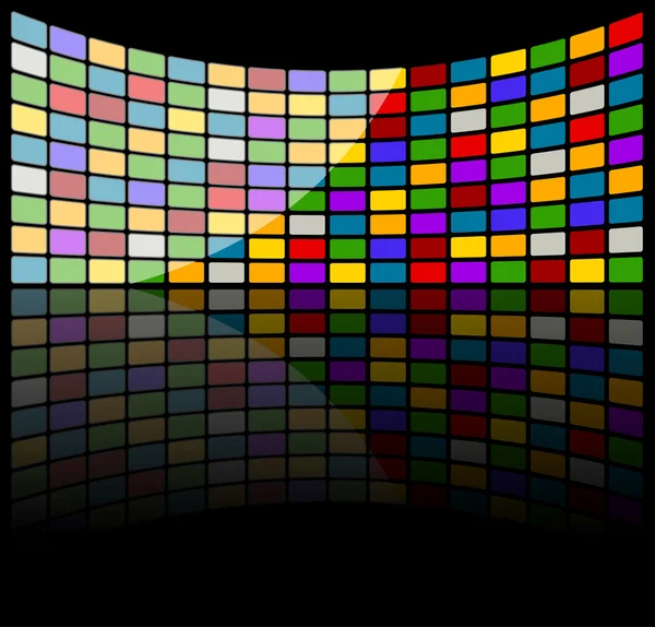 Kleurrijke abstracte tech achtergrond - vectorillustratie — Stockvector