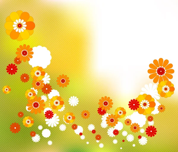 抽象的な花季節コンセプト - ベクトル イラスト — ストックベクタ