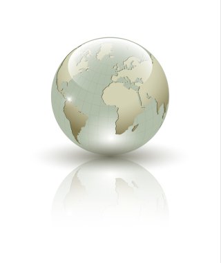 Abstract Earth globe composition clipart