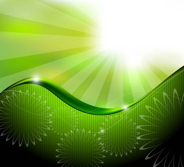 Composition de fond abstraite verte — Image vectorielle