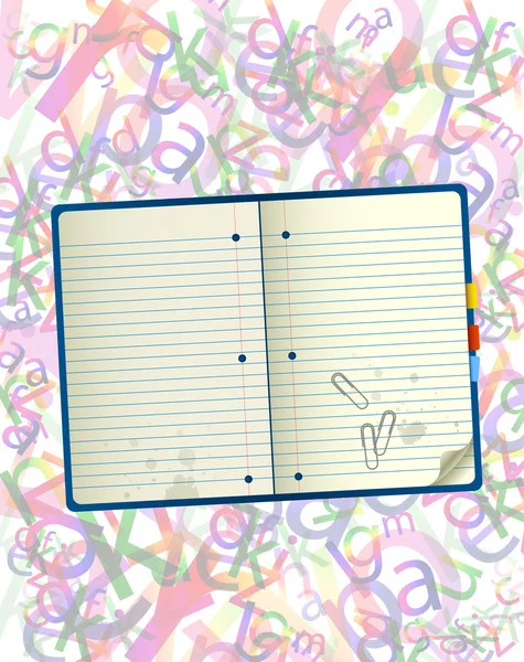 Gerçekçi notebook - vektör çizim — Stok Vektör
