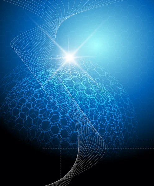 Technologie bleue Contexte — Image vectorielle