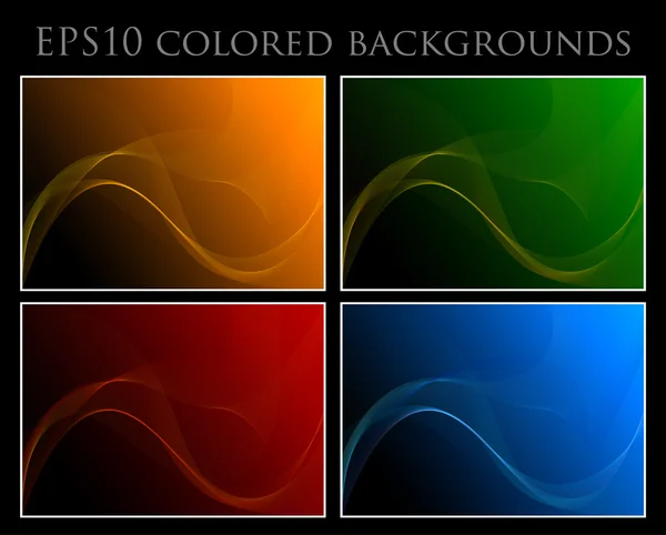 stock vector Set of four abstract backgrounds - vector illustration