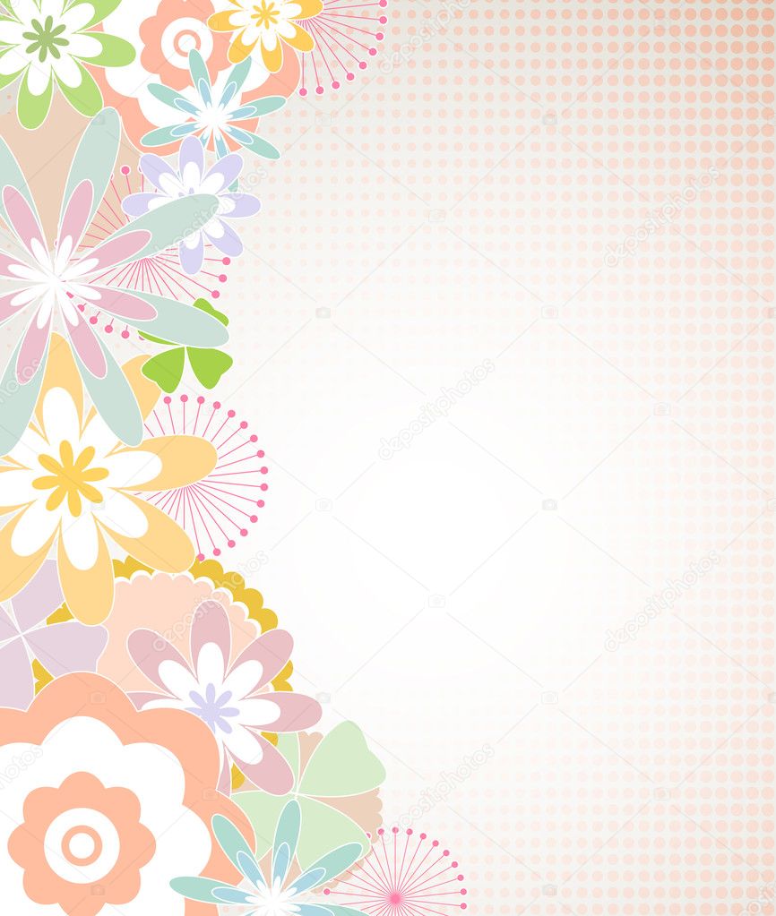 Abstract floral background - vector illustration