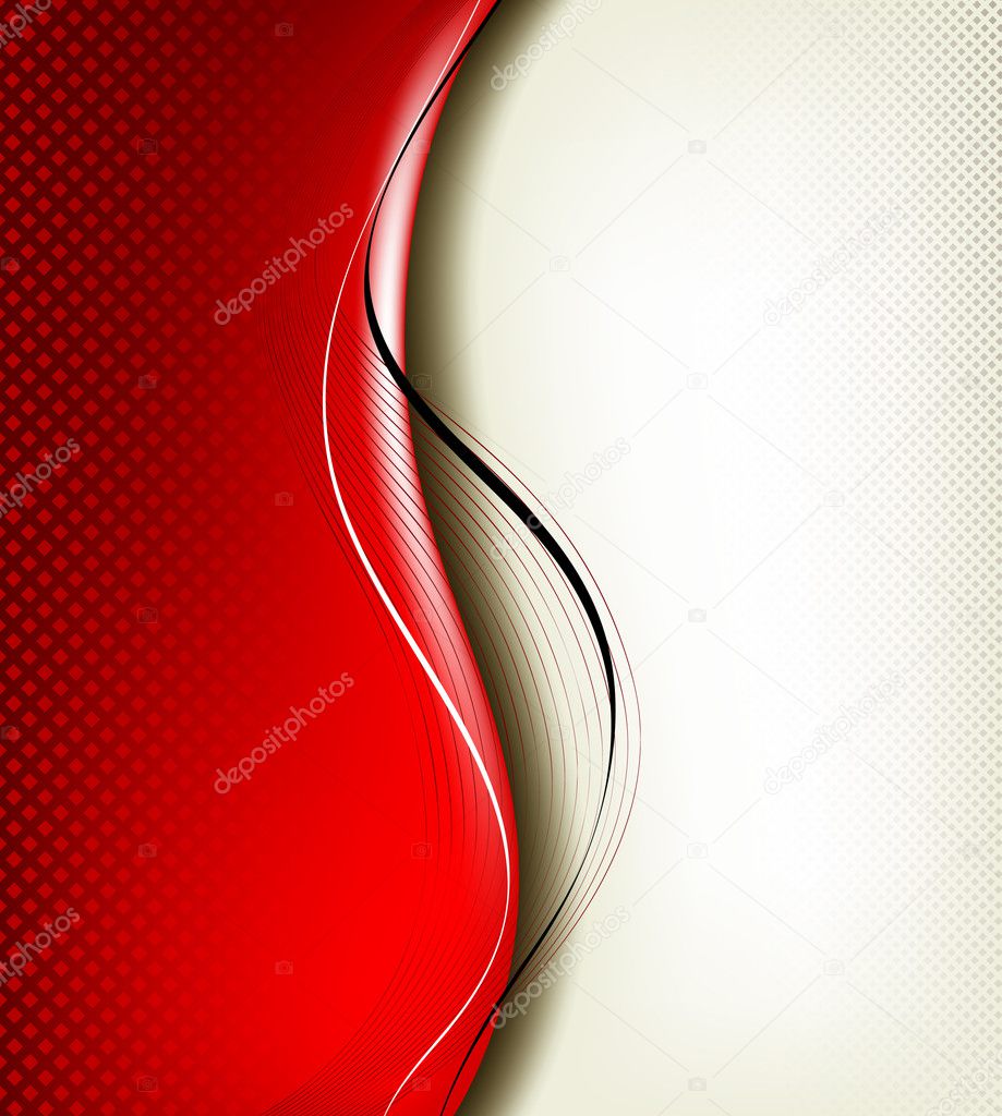 3D red background composition