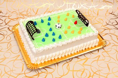 Soccer cake clipart