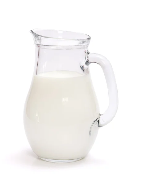 玻璃瓶中的牛奶 — 图库照片