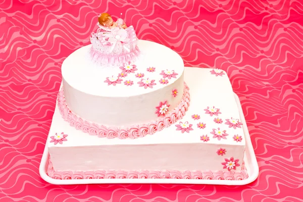 Chrzciny ciasto dla dziewczyny — Zdjęcie stockowe