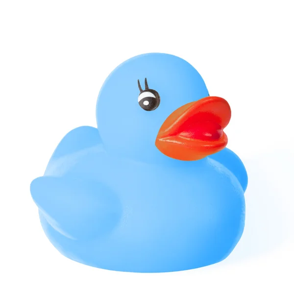 Schattig blauw rubber duck — Stockfoto