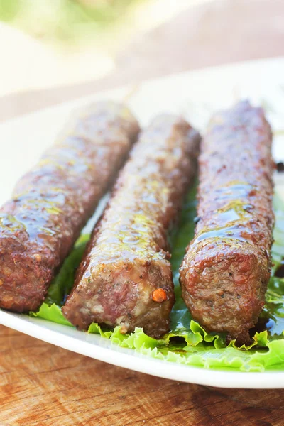 Barbacoa Kebab de carne —  Fotos de Stock