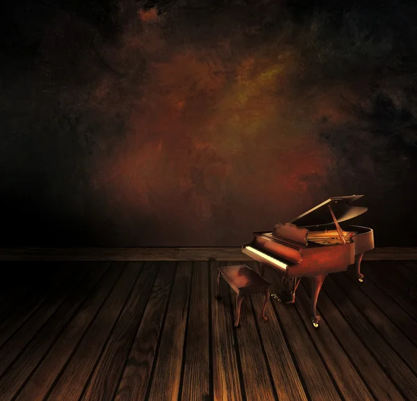 Vintage piano on Art abstract background — 图库照片