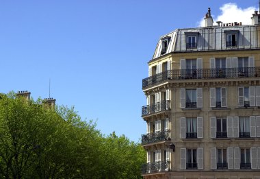 Typical Parisian building clipart