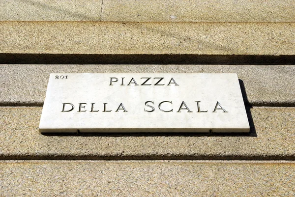 stock image Notice board of piazza Scala