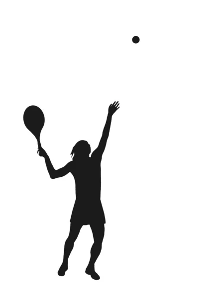 Tennis speler silhouet — Stockfoto
