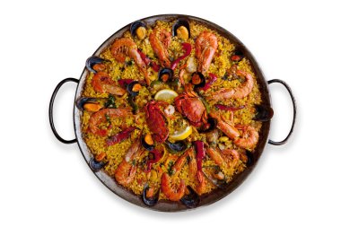 Isolated Traditional Spanish Paella clipart