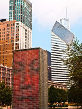 Crown Fountain, Chicago clipart