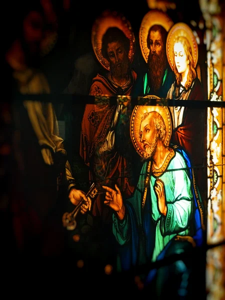 Religiöse Glasmalerei — Stockfoto