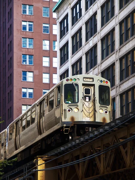 シカゴ「l」列車 — ストック写真