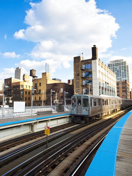 De trein van chicago 'l' — Stockfoto