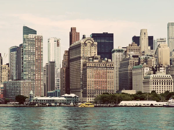 Panoramę Manhattanu rocznika — Zdjęcie stockowe