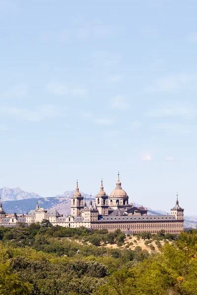Vista de El Escorial Village, Madrid — Fotografia de Stock