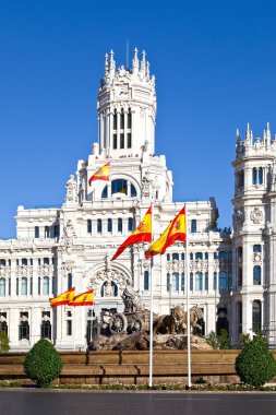 Cibeles Fountain and Palacio de Comunicaciones, Madrid clipart