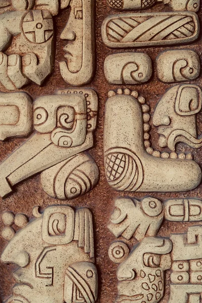 Λεπτομέρεια ιερογλυφικά των Μάγια — Φωτογραφία Αρχείου