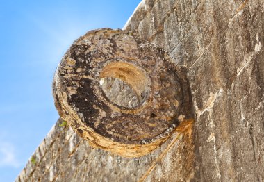 Stone Mayan Hoop in Chichen Itza Site clipart