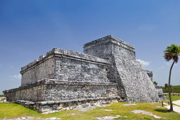 Tulum Mayský zříceniny hradu v quintana roo, Mexiko — Stock fotografie