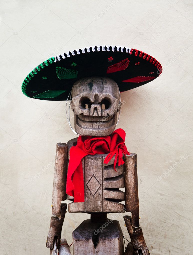 Mexican Wooden Skeleton