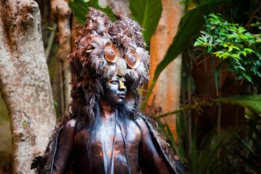 Meksika xcaret gösterisinde Maya shaman