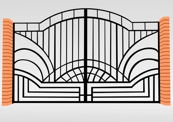 Железный забор — стоковый вектор