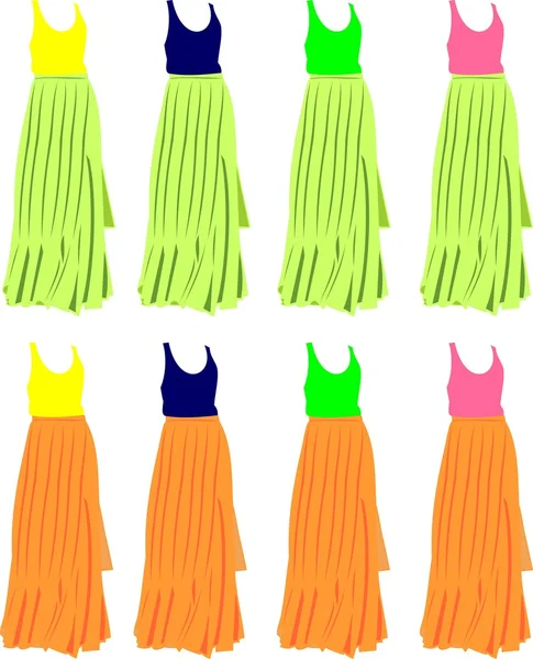 Weibliches Kleid — Stockvektor