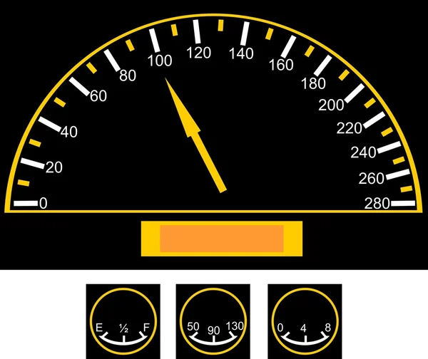 Compteur de vitesse sur la voiture — Image vectorielle