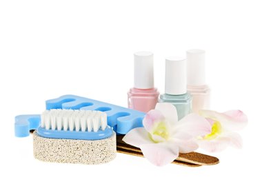 Pedicure accessories and tools clipart