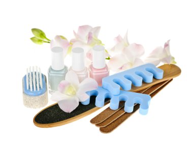 Pedicure accessories and tools clipart