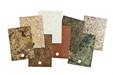 Countertop samples on white clipart