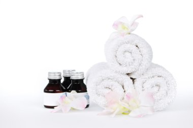 Rolled up spa towels clipart