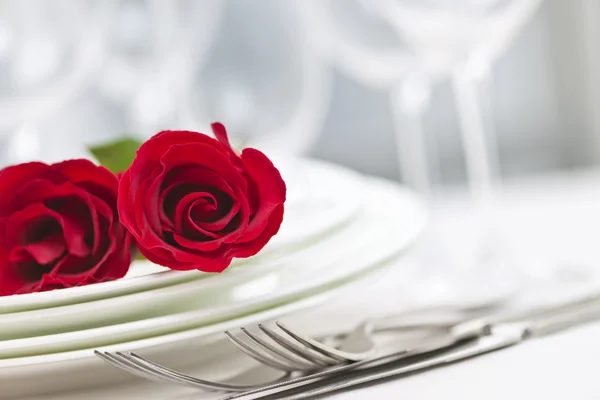 Romantisk middag inställningen — Stockfoto