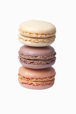 Lot of coloreful french macaroons, isolated background, clipart