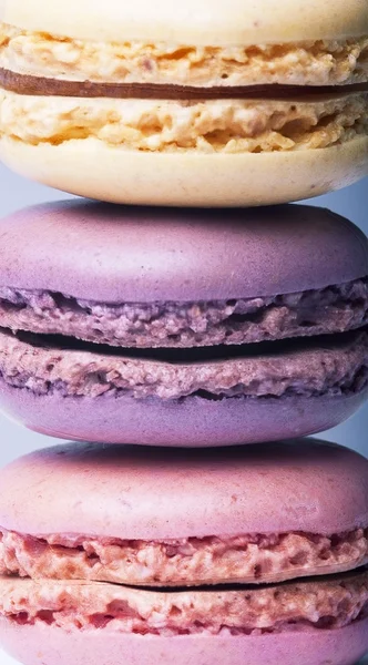 Close-up of colorful french macaroons, close-up — Stock Photo, Image