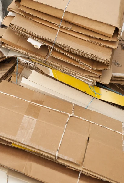 stock image Old paperboard waiting for recycling.