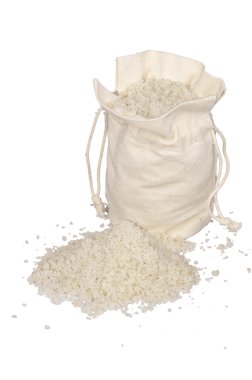 Grey sea salt from Guerande, isolated clipart