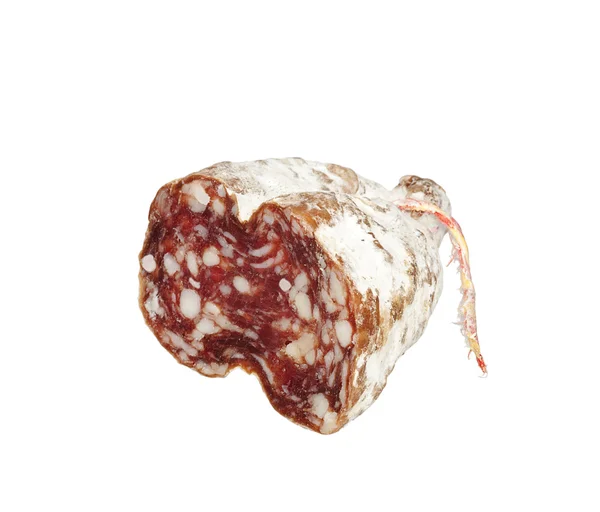 Französische Trockenwurst "Saucisson", isoliert Stockbild