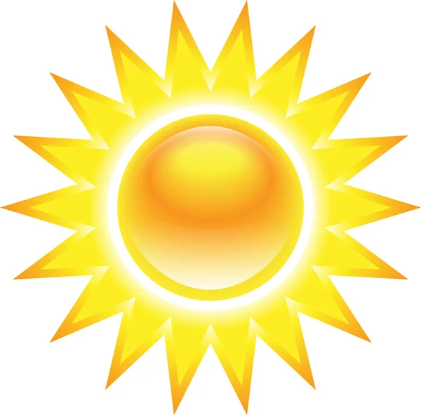 明るく燃える太陽 — ストックベクタ