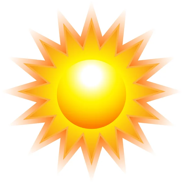 Brennende Sonne — Stockvektor
